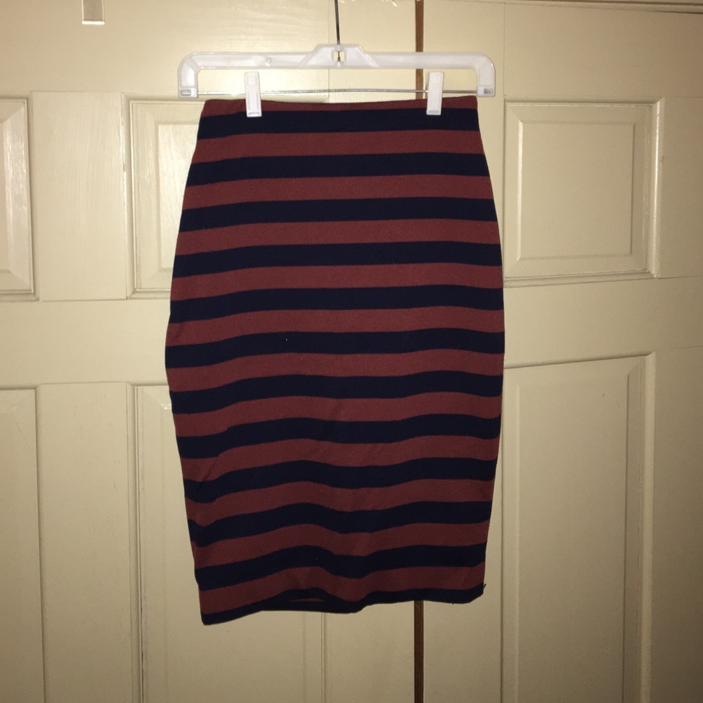 THE LIMITED Striped Pencil Skirt